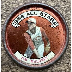 1964 Topps Baseball Coins #158  "  Jim Maloney " All-Star  Ex to Nm. Cond. !
